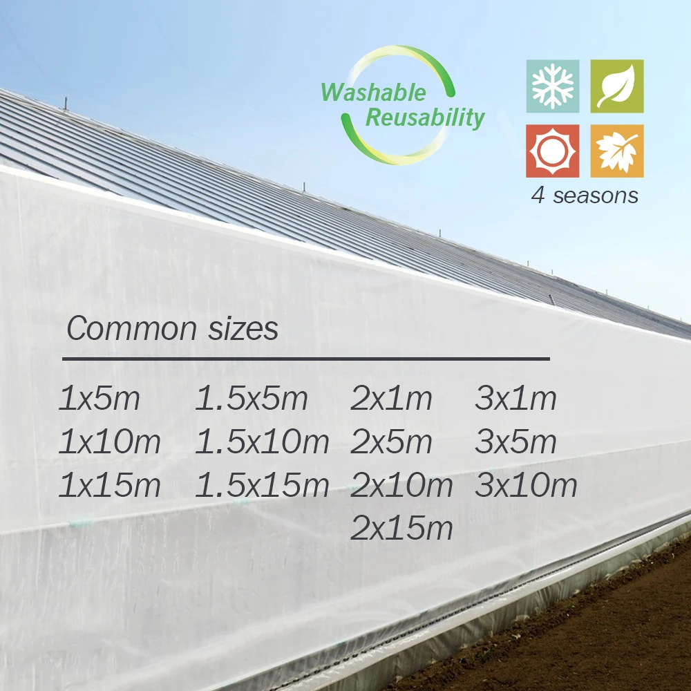 White Plants Anti-freeze Cover Non-Woven Fabric Prevent Frostbite Thermal Insulation Cover Cloth Winter Snowproof Protection Net thumbnail 4