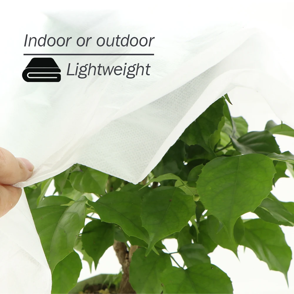 White Plants Anti-freeze Cover Non-Woven Fabric Prevent Frostbite Thermal Insulation Cover Cloth Winter Snowproof Protection Net thumbnail 5