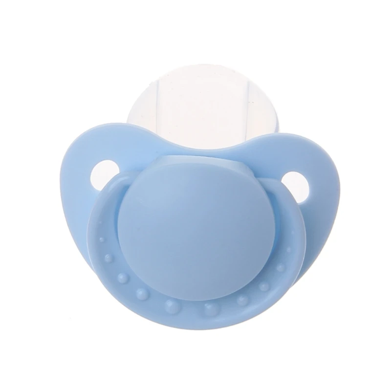 Calming Adult Sized Pacifier Dummy for Adult Babies Large Handle Shield for Adult Babies Large Handle Pink Blue Beige thumbnail 2