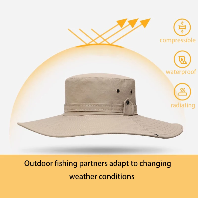 Adjustable Outdoor Fishing Hat Sunscreen Protection Breathable Sunshade Foldable Men Women Hiking Camping Casual Fishing Cap thumbnail 4