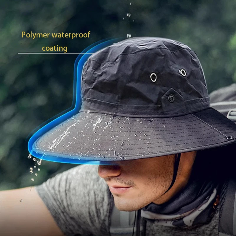 Adjustable Outdoor Fishing Hat Sunscreen Protection Breathable Sunshade Foldable Men Women Hiking Camping Casual Fishing Cap thumbnail 2