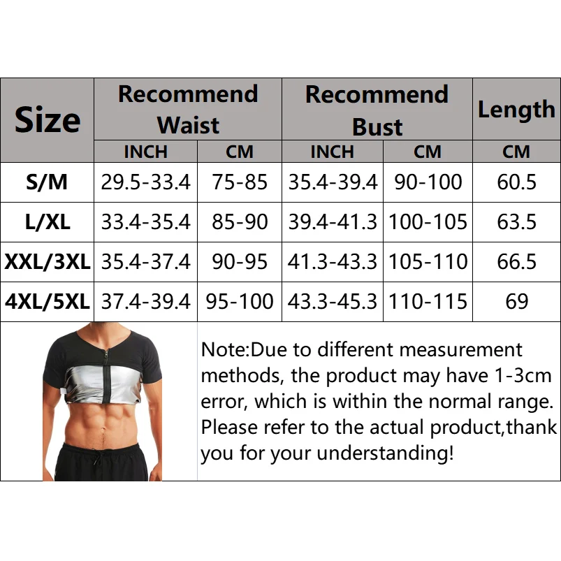 Mens Shaper Workout Shirt Short Sleeve Slimming Sauna Sweat Tank Tops Shapewear Silver ion coating Fat Burn Thermo Shirt Corsets thumbnail 6