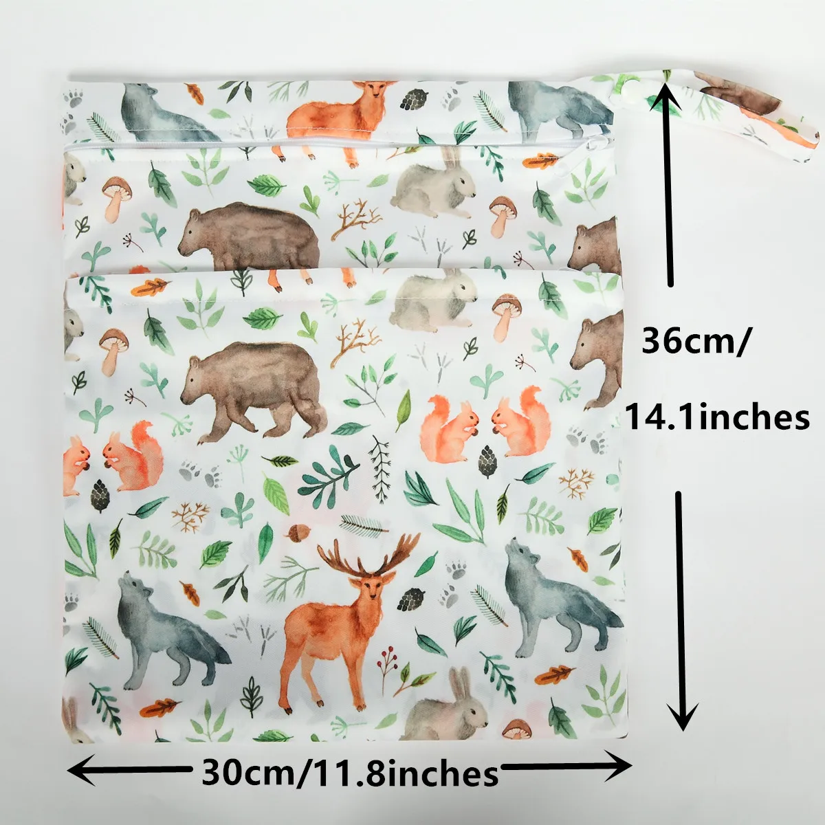 [Sigzagor]Wet Dry Bag With Two Zippered Baby Diaper Bag Nappy Bag Waterproof Reusable Washable thumbnail 6