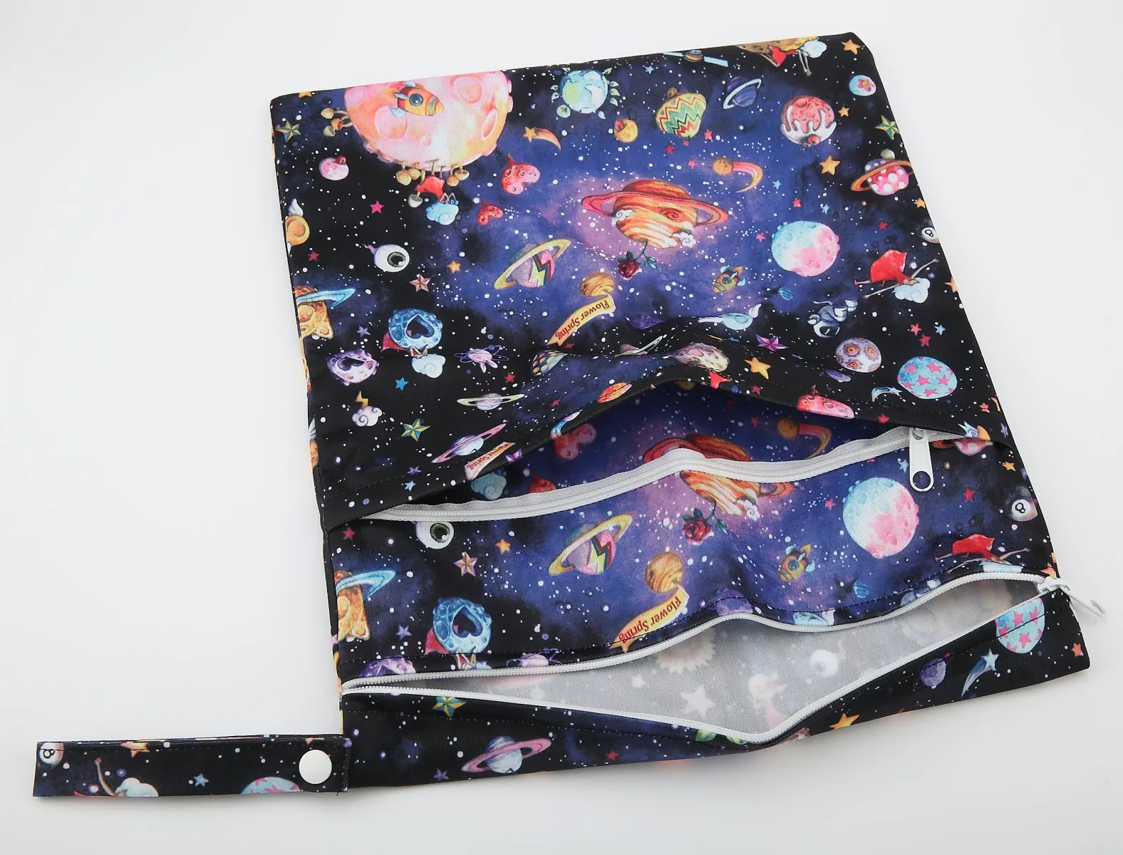 [Sigzagor]Wet Dry Bag With Two Zippered Baby Diaper Bag Nappy Bag Waterproof Reusable Washable thumbnail 2