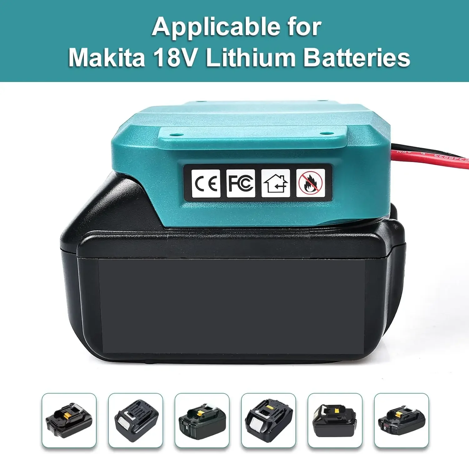 Power Wheels Battery Adapter Compatible for Makita 18V BL1830 BL1840 Power Convertor for DIY RC Toys thumbnail 5