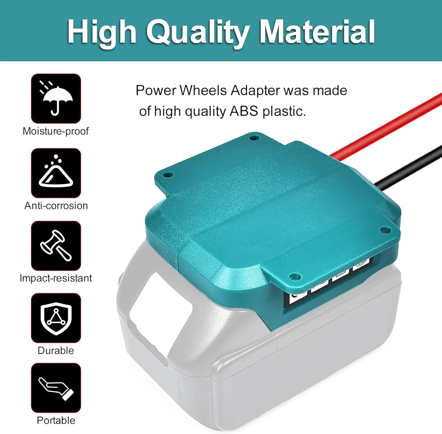 Power Wheels Battery Adapter Compatible for Makita 18V BL1830 BL1840 Power Convertor for DIY RC Toys thumbnail 3