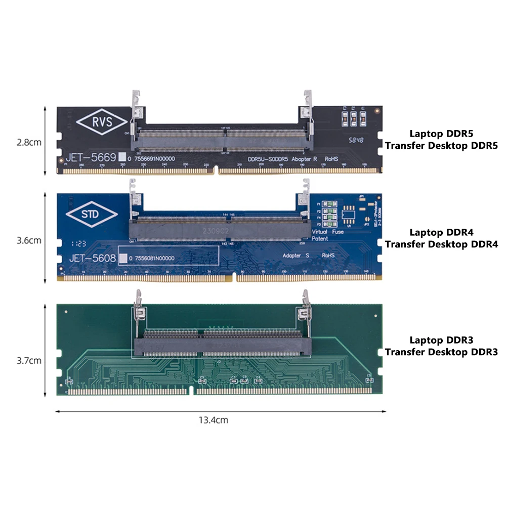 1 PCS Laptop to Desktop Memory Adapter Card SO-DIMM To PC DIMM Card DDR3 DDR4 DDR5 Memory RAM Connector Adapter thumbnail 3