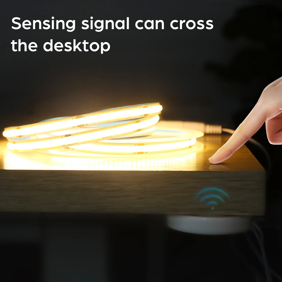 USB 5V COB LED Strip Makeup Vanity Light Penetrable Glass Touch Dimmer DIY Bathroom Dressing Table Mirror BackLight Lighting thumbnail 6