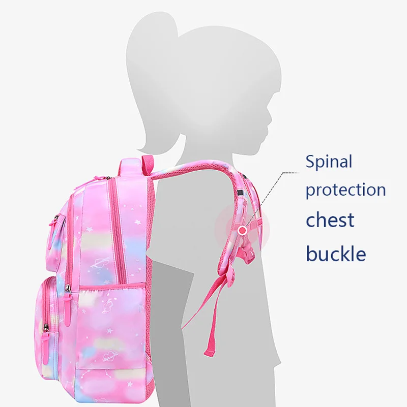 Children Girl Backpack School Bag Pink For Kid Child Teenage Schoolbag Primary Kawaii Cute Waterproof thumbnail 3