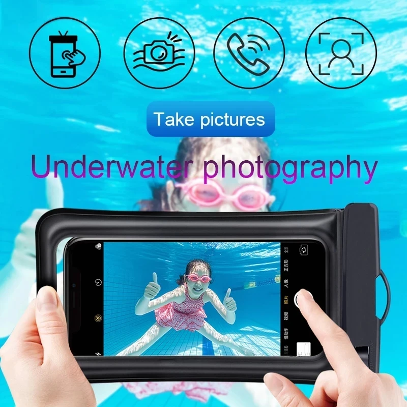 IP68 Universal Waterproof Phone Cases Bag For iPhone 16 15 14 13 12 11 Pro Max X Xiaomi Samsung S24 Ultra Swim Cover Accessories thumbnail 3