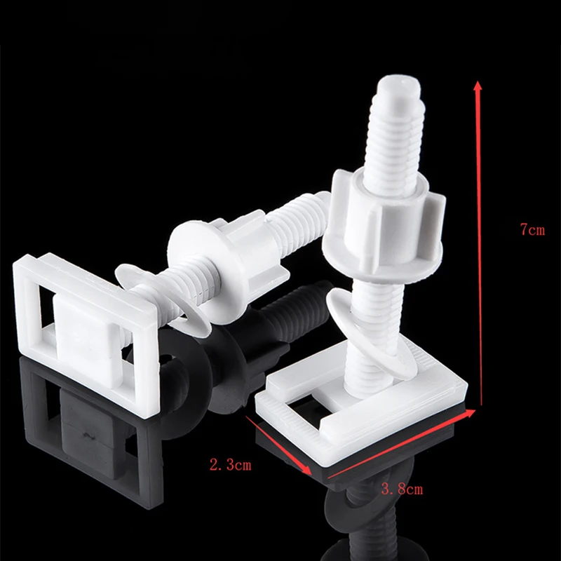 Household Plastic PP Toilet Lid Hinge Repair Bolts Accessories Screws Washers Set Universal Replacement Toilet Lid Set Screw 1pc thumbnail 2