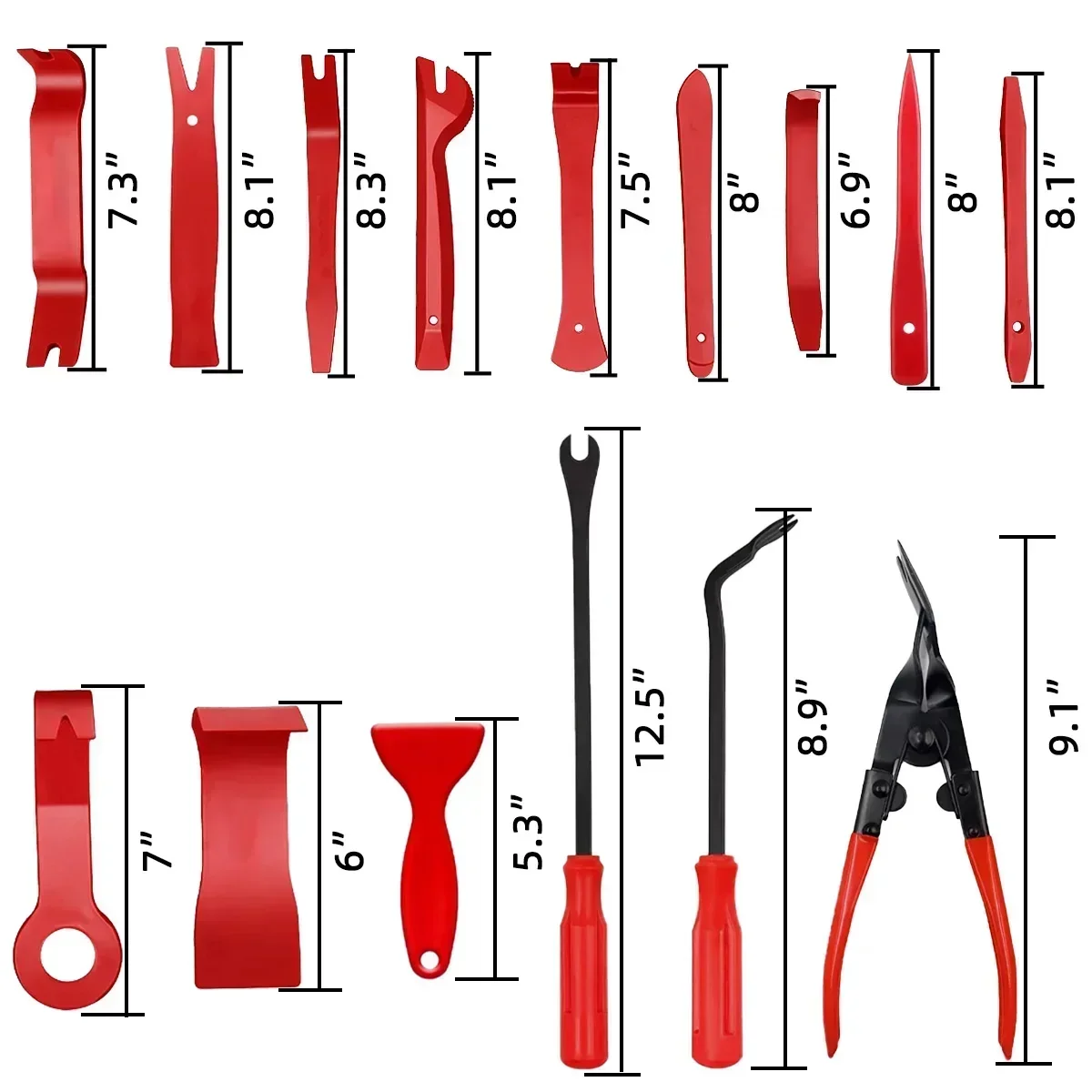 Car Tools Car Interior Disassembly Kit Panel Trim Removal Tool Car Plastic Dismantlers Hand Complete Case Tool thumbnail 2