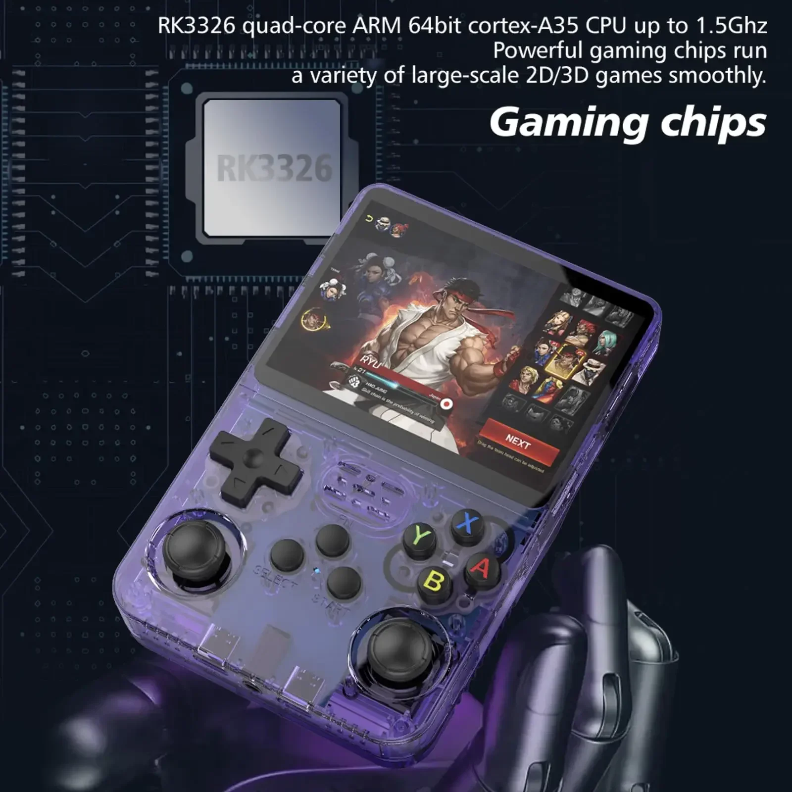 R36S Handheld Game Console 3.5Inch IPS Screen 128G Classic Retro Games Consoles Arkos System Portable Pocket Video Game Player thumbnail 2