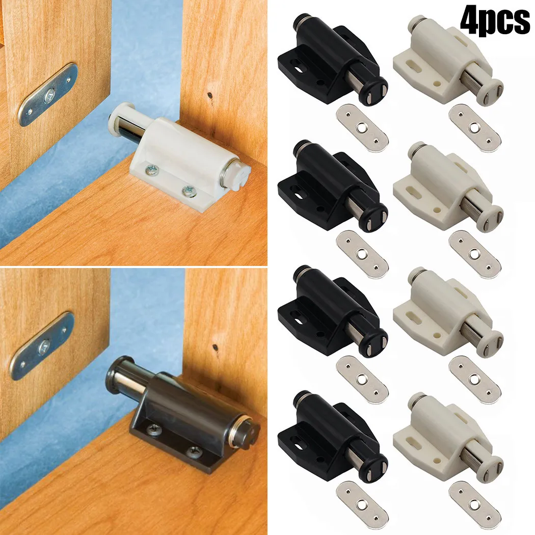 4Pcs Magnetic Cabinet Door Latch Magnetic Pressure Push To Open Touch Latch Home Wardrobe Cupboard Door Latch Furniture Hardware thumbnail 6