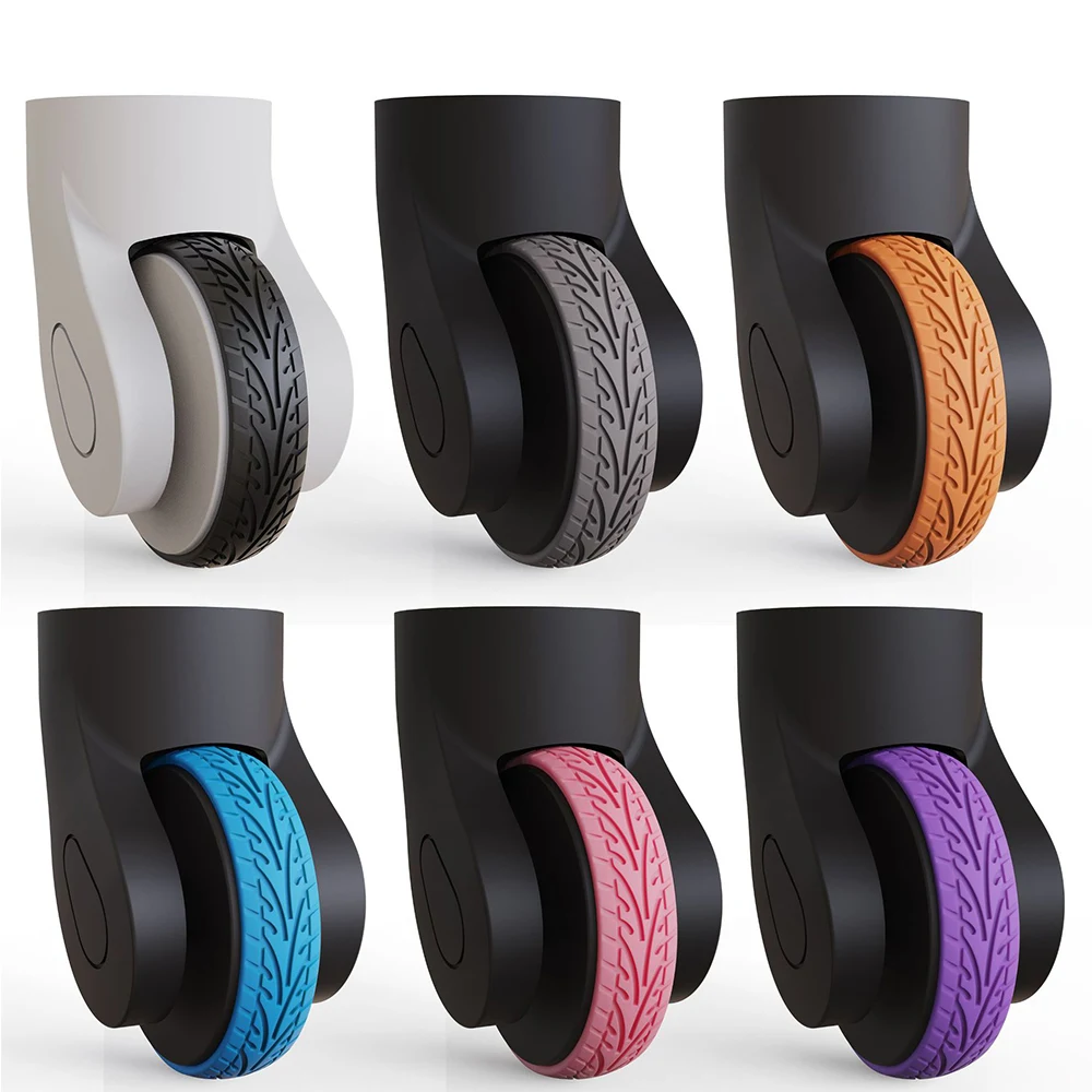 8/4Pcs Silicone Luggage Wheels Protector DIY Self-adhesive Suitcase Caster Shoes Noise Reduction Casters Cover Travel Supplies thumbnail 5