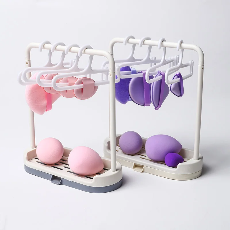 Makeup Tools Drying Rack Cosmetics Powder Puff Storage Hanger Beauty Sponges Drain Travel Portable Multifunctional Organizer thumbnail 2