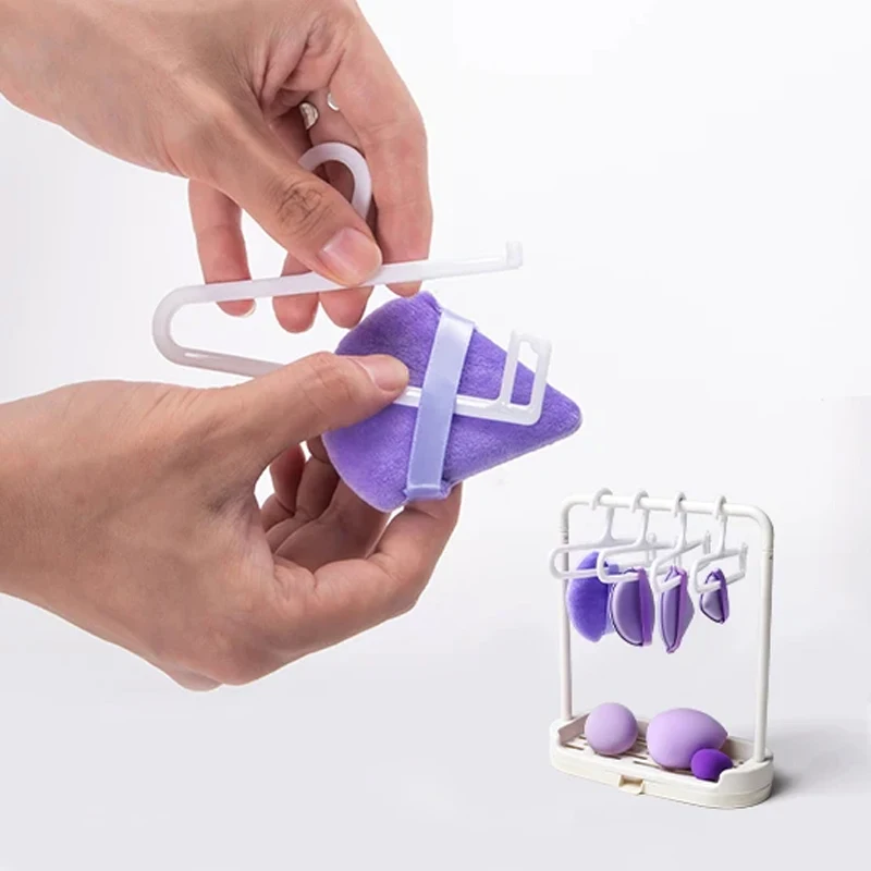 Makeup Tools Drying Rack Cosmetics Powder Puff Storage Hanger Beauty Sponges Drain Travel Portable Multifunctional Organizer thumbnail 3