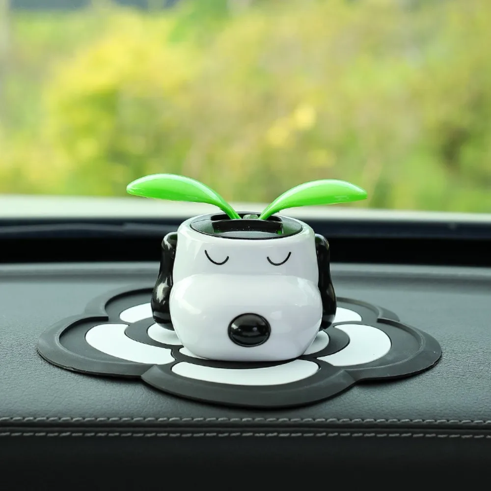 Solar Car Ornament Automatic Swing Flower Potted Plant Doll Toy Automobile Dashboard Dancing Shaking Home Decoration Landscape thumbnail 2