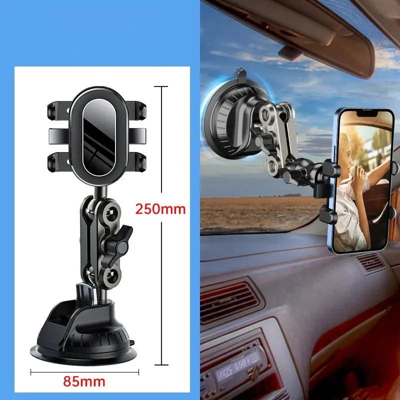 Car Phone Mount Video Recording Universal Magic Arm Suction Car Phone Holder Mount Windshield Window Glass Vlog Shooting thumbnail 6