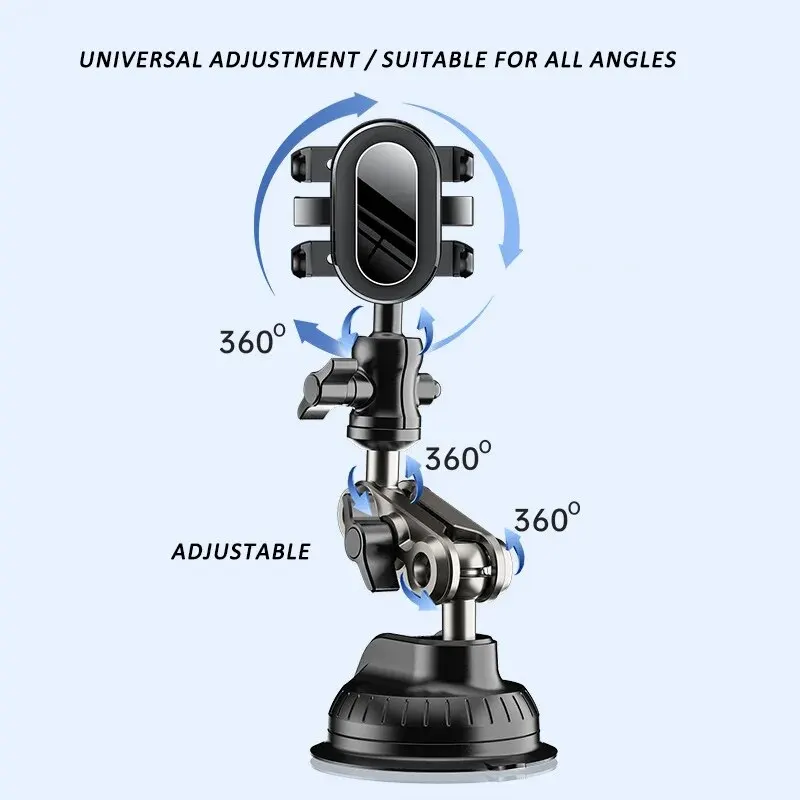 Car Phone Mount Video Recording Universal Magic Arm Suction Car Phone Holder Mount Windshield Window Glass Vlog Shooting thumbnail 4