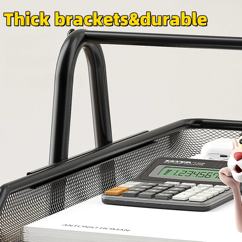 Thickened Multi-layer Metal Iron Mesh File Tray Drawer-type File Holder Office Desk Four-Layer File Frame Multi-layer Document thumbnail 4