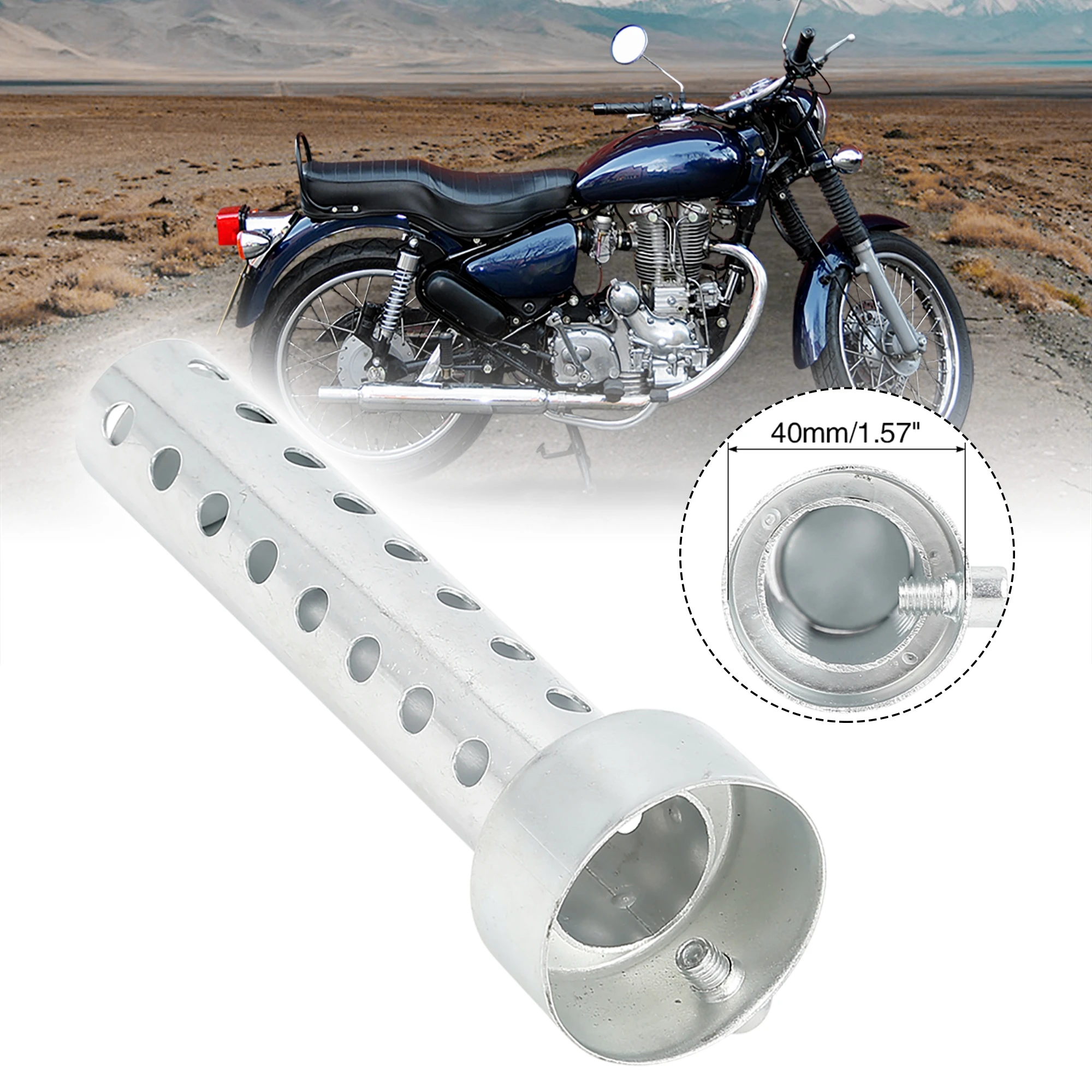 Motoforti 1/2Pcs Stainless Steel Universal 35mm 42mm 45mm 48mm 60mm OD Motorcycle Exhaust Pipe Baffle Muffler Baffle thumbnail 2