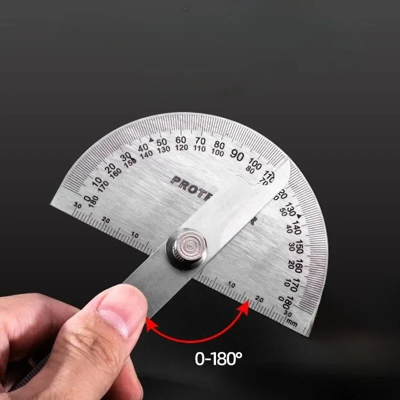 Goniometer Stainless Steel Protractor Metal Ruler Multi Angle Measuring Ruler Carpentry Tool Angle Meter Angle Finder Goniometro thumbnail 2