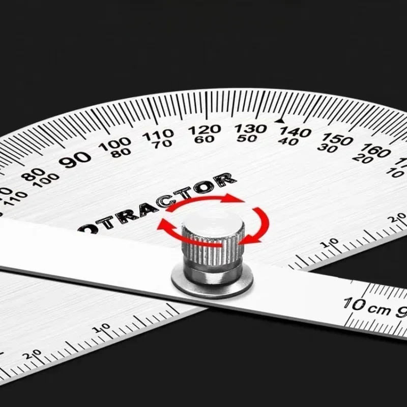 Goniometer Stainless Steel Protractor Metal Ruler Multi Angle Measuring Ruler Carpentry Tool Angle Meter Angle Finder Goniometro thumbnail 3