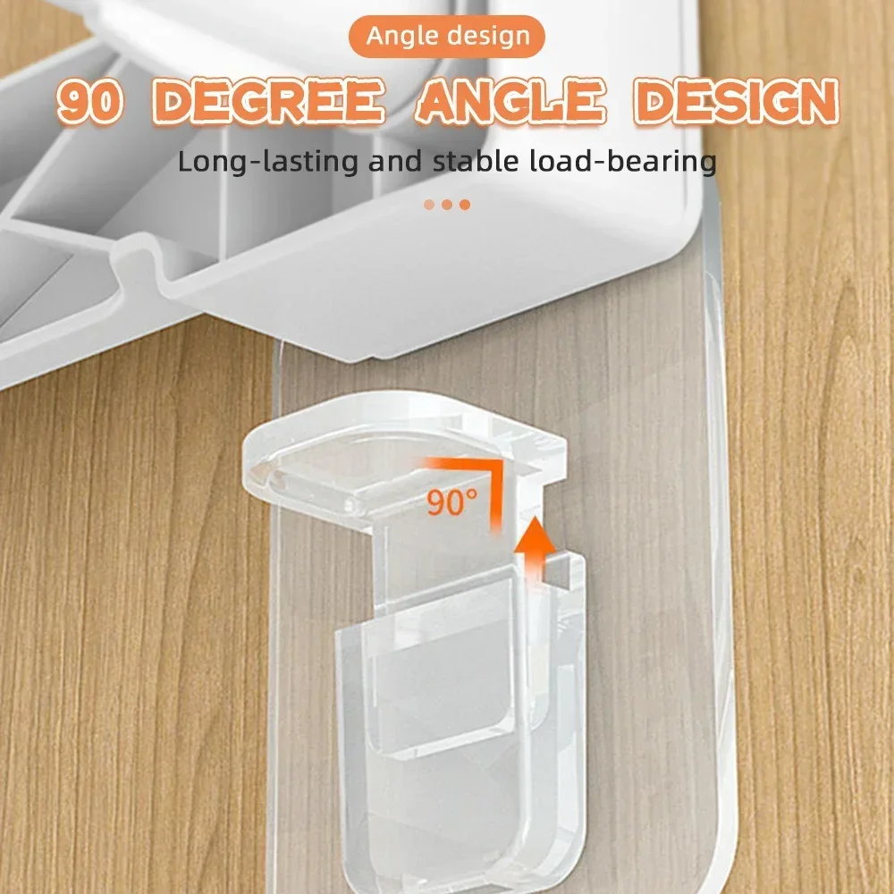 2/5 Kitchen Shelf Support Adhesive Nails Cabinet Partition Bracket Wall Stickers Hooks Home Storage Organization Garden thumbnail 4