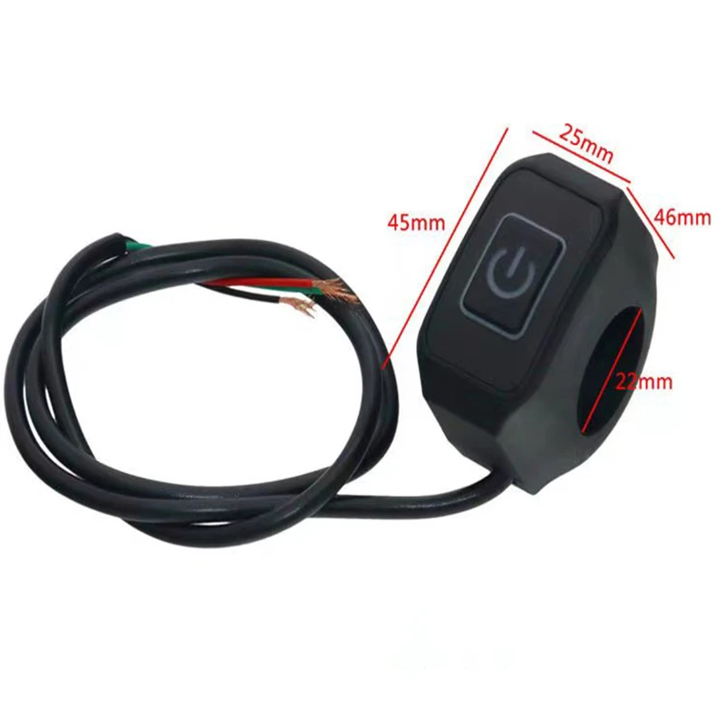 Motorcycle Modified Switch Waterproof Button with LED Light Headlight Horn Control ON OFF Buttton Handlebar Mount Accessories thumbnail 5
