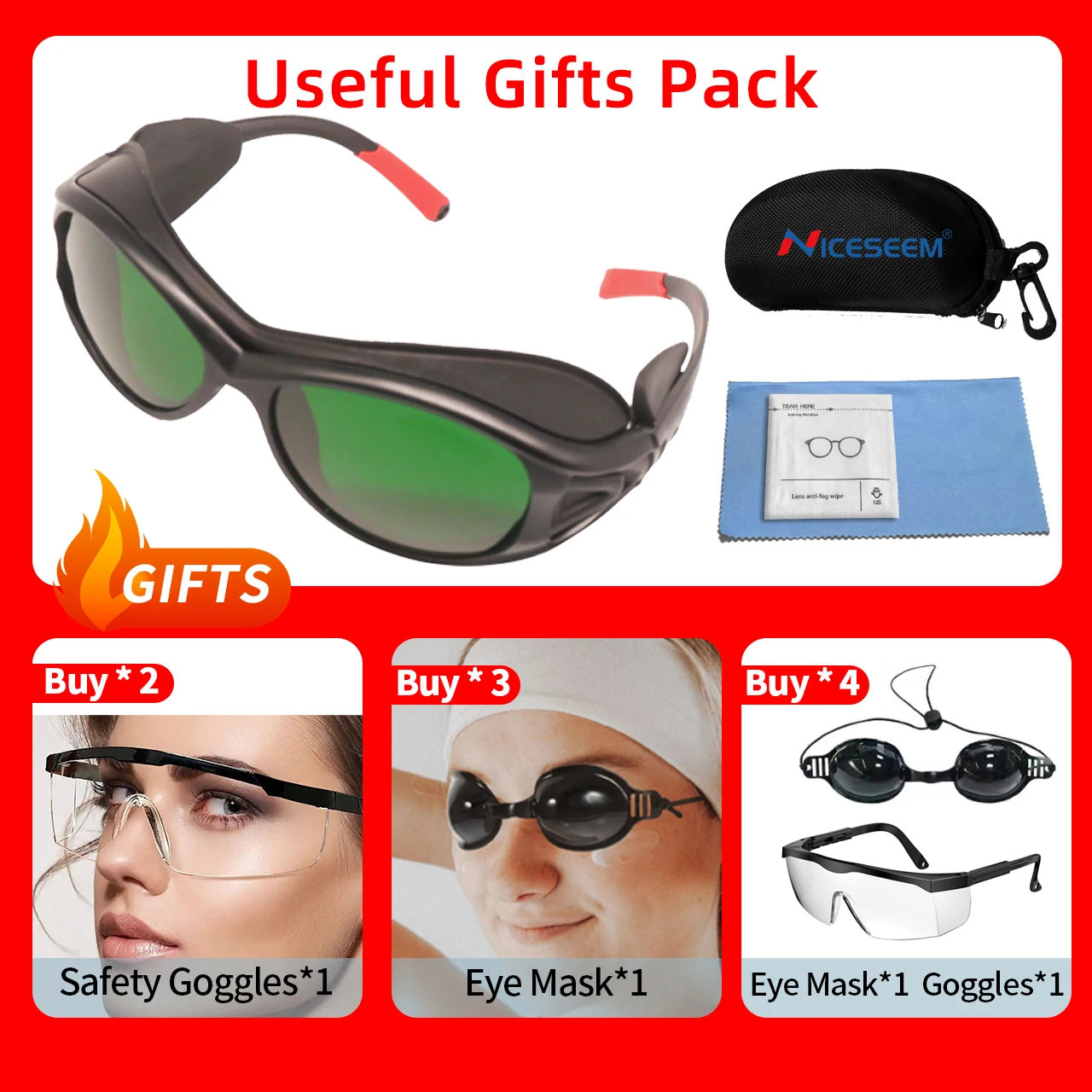 Laser Lenses Lead Glasses Radiological Protection Goggles Protective Eyepiece Industrial Safety Soldering Radiation 532nm 1064nm thumbnail 6