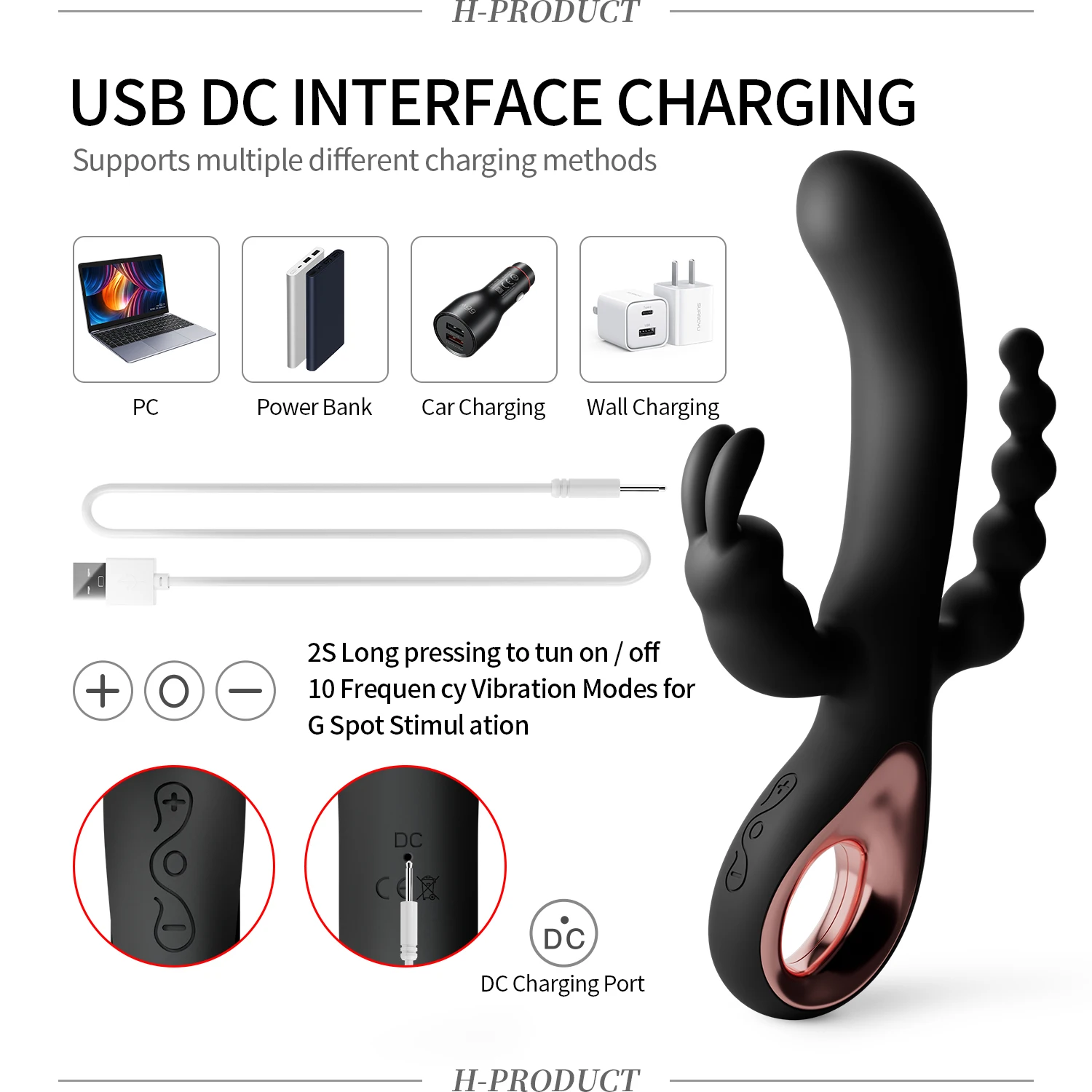 3 In 1 Dildo Rabbit Vibrator for Women G-Spot Orgasm Masturbator Anal Plug Clitoris Stimulator Female Masturbation Sex Toys 18 thumbnail 4