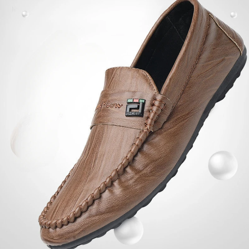 Spring Autumn Men Dress Shoes White Loafers Leather Casual Shoes Slip on Moccasin Shoes  Zapatos Casuales Designer Loafers Men thumbnail 6