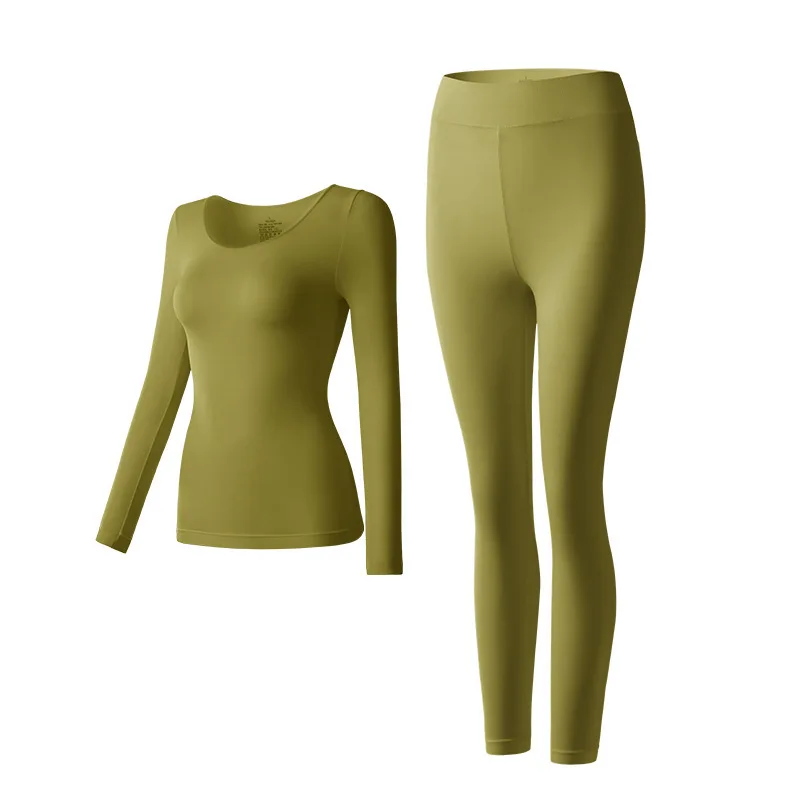 New Women's Autumn Winter Invisible Thermal Insulation Underwear Ultra-thin Autumn Clothes Autumn Pants Skincare Clothing Set thumbnail 2