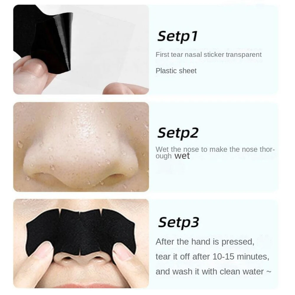 Nose Blackhead Remover Mask Nasal Strips Black Head Nose Dot Spot Peel Skin Care Shrink Pore Black dots Pore Clean Strips thumbnail 5