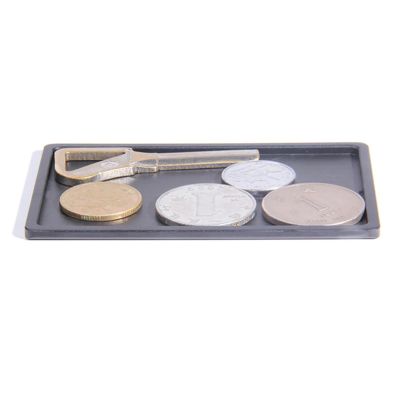 1Pcs Mini Coin Tray For Card Holde Wallet Case Purse Card Holder Key Desk Tray Slim Aluminum Metal Case Accessories thumbnail 3