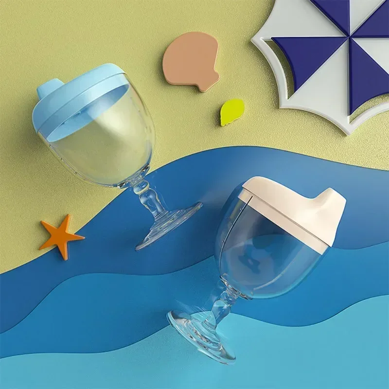 Novelty Wine Glass Shaped Sippy Cup with Lid 150ml Baby Learning Drinking Bottle Kids Toldder Nursing Bottle Infant Feeding Cups thumbnail 3