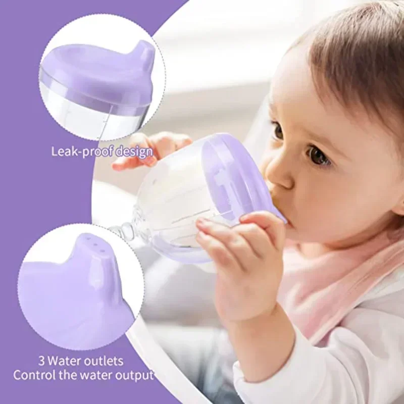 Novelty Wine Glass Shaped Sippy Cup with Lid 150ml Baby Learning Drinking Bottle Kids Toldder Nursing Bottle Infant Feeding Cups thumbnail 5