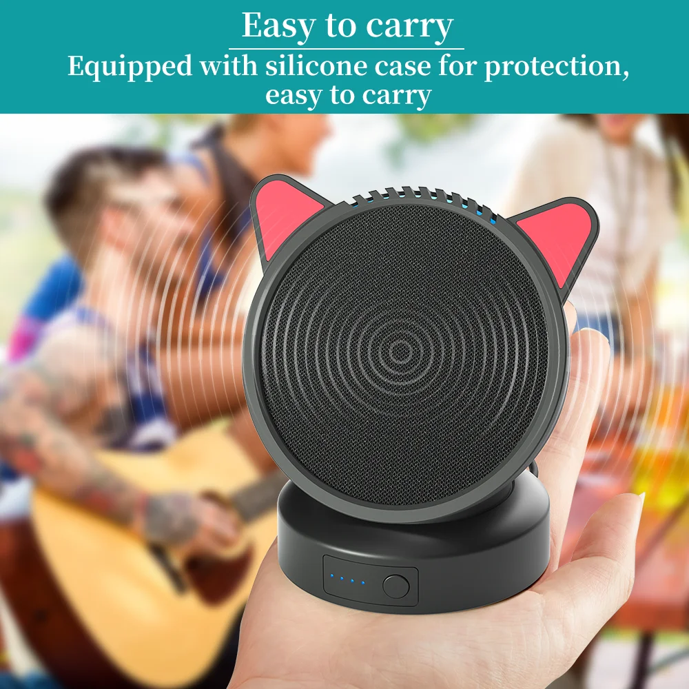 Battery Base for Echo Pop Portable Rechargeable 5200mAh Power Bank with Protective Silicone Case Suit for Echo Pop Accessories thumbnail 3
