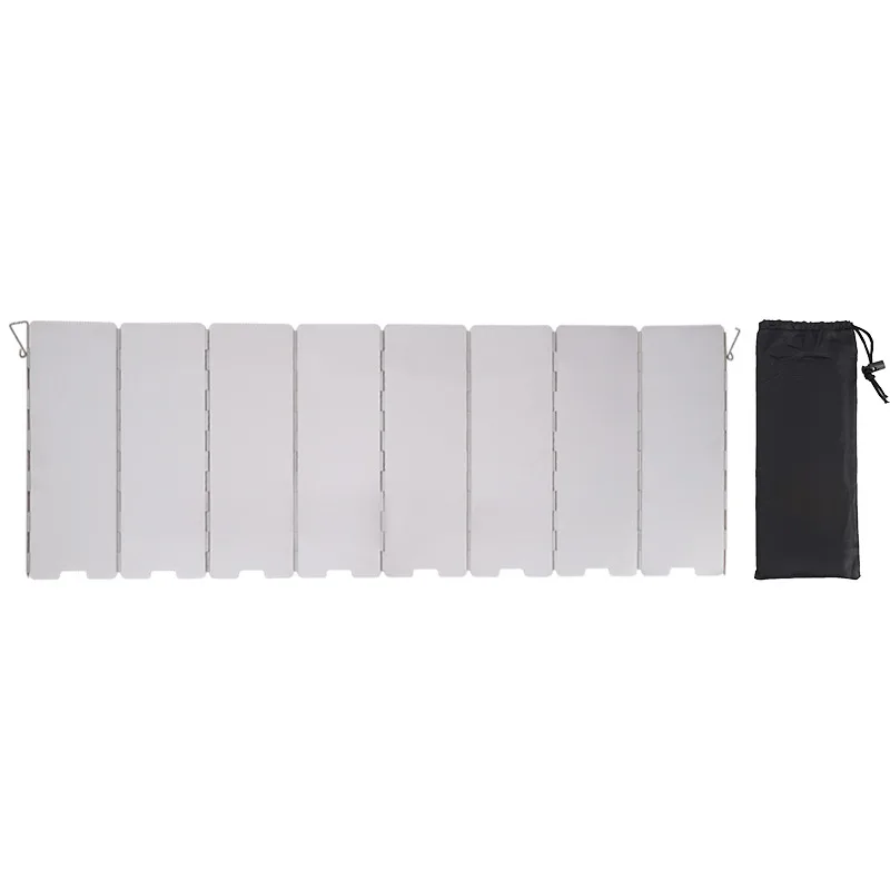 8/9/10 Plates Gas Stove Wind Shield Outdoor Camping Picnic Cooking Burner Windproof Screen Aluminum Alloy Wind Screen thumbnail 4