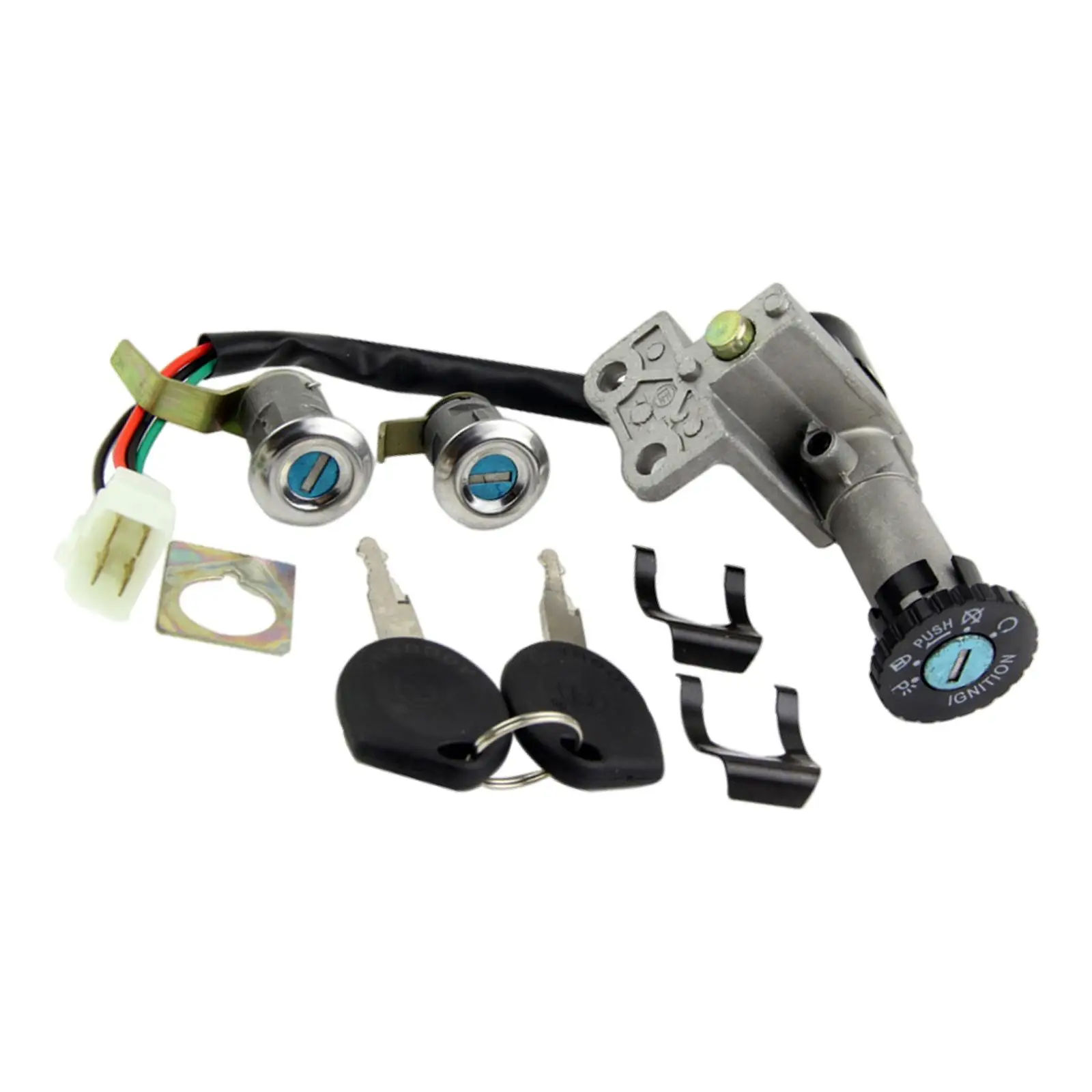 Ignition Switch Key Set Replacement Starter Lock Automotive New Motorcycle Assembly for Gy6 150Cc 1P39Qmb Moped Scooter thumbnail 3