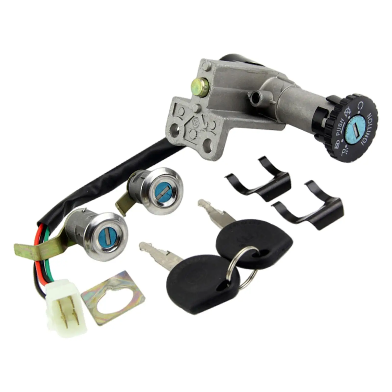 Ignition Switch Key Set Replacement Starter Lock Automotive New Motorcycle Assembly for Gy6 150Cc 1P39Qmb Moped Scooter thumbnail 2