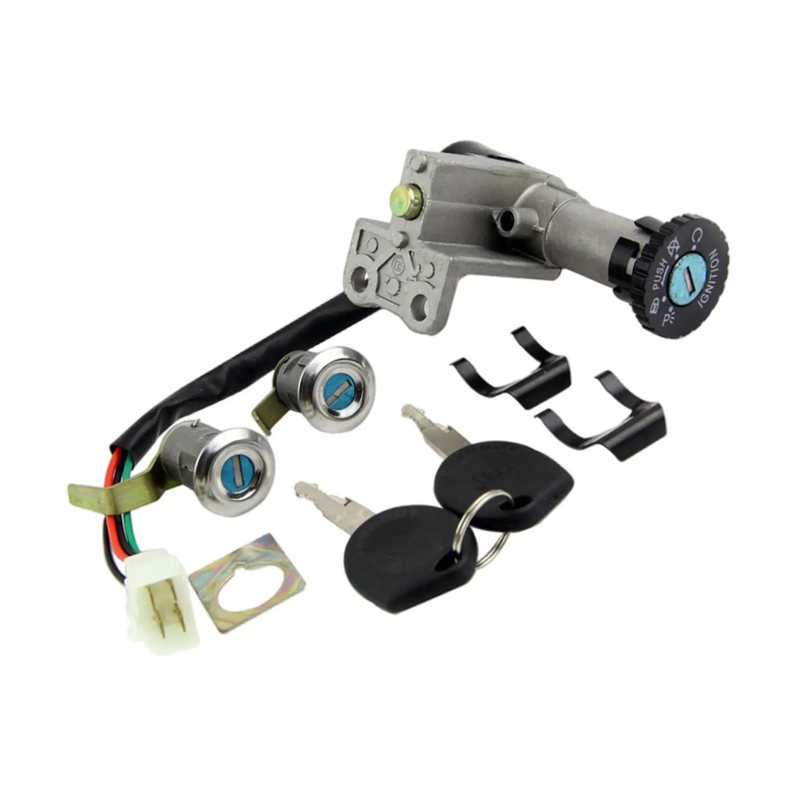 Ignition Switch Key Set Replacement Starter Lock Automotive New Motorcycle Assembly for Gy6 150Cc 1P39Qmb Moped Scooter thumbnail 4
