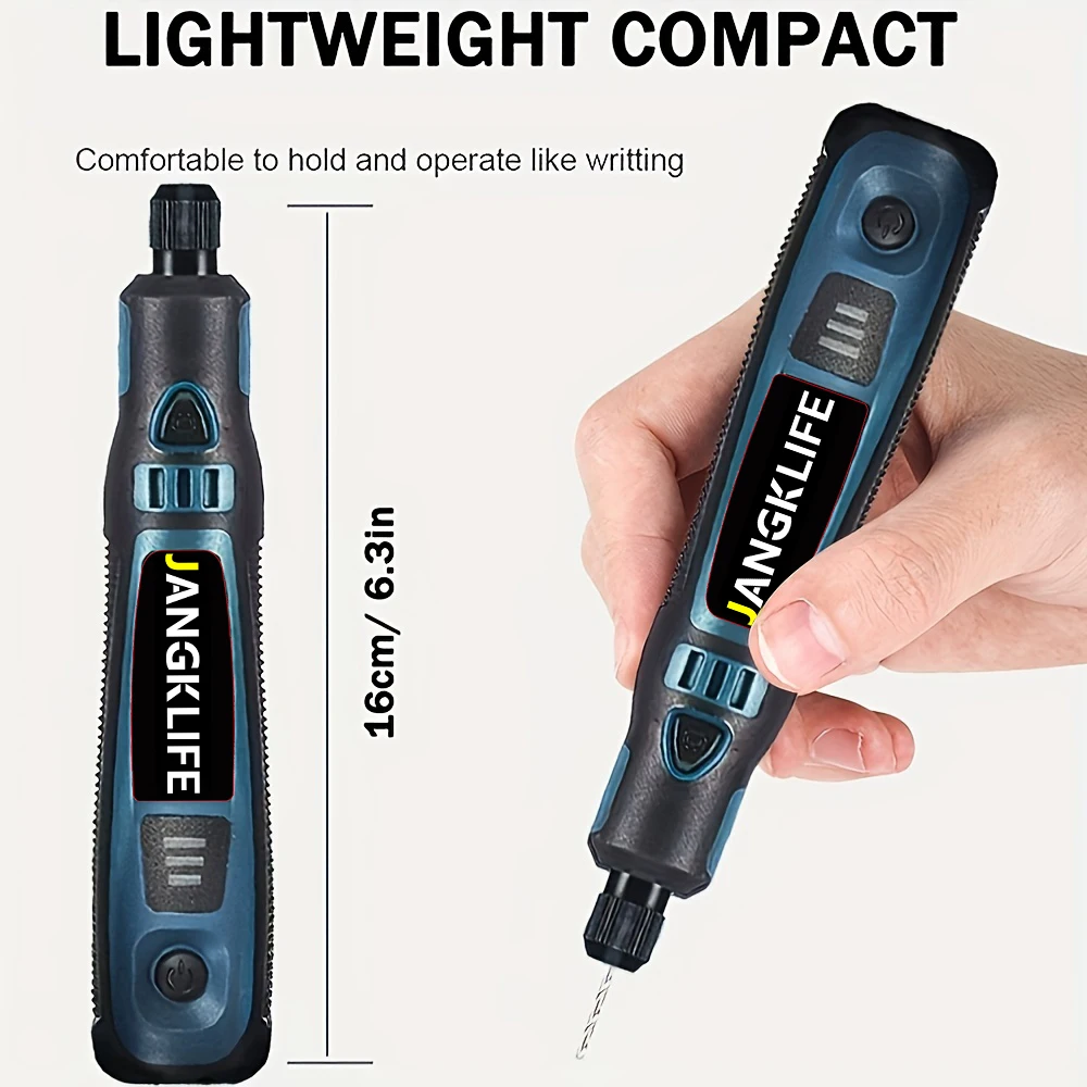 JANGKLIFE USB Cordless Rotary Tool Kit Woodworking Engraving Pen DIY For Jewelry Metal Glass Mini Wireless Drill thumbnail 5