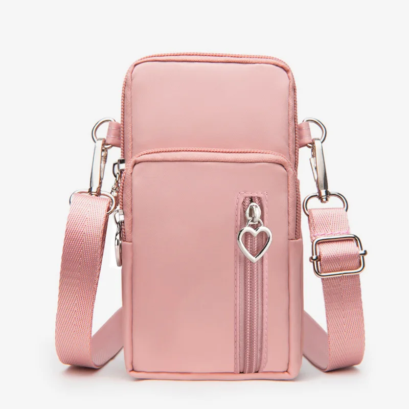 Women's Shoulder Bag Handbag Nylon Waterproof Mini Pocket Wallet Solid Color Wrist Bag Zipper Flip Small Bag thumbnail 6