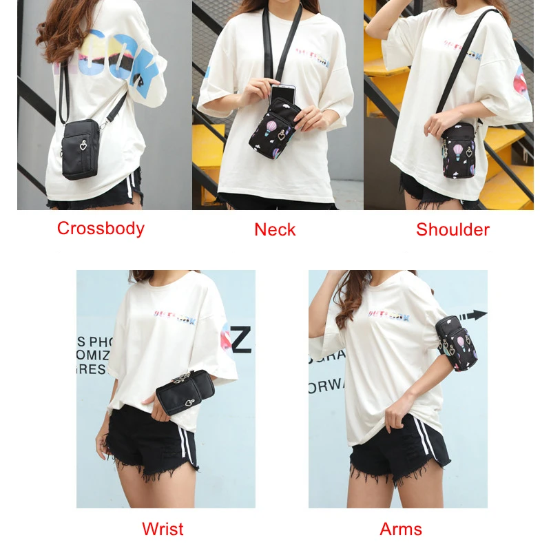 Women's Shoulder Bag Handbag Nylon Waterproof Mini Pocket Wallet Solid Color Wrist Bag Zipper Flip Small Bag thumbnail 4