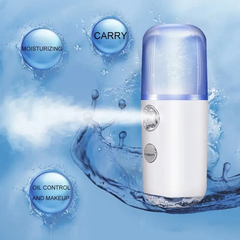 Nano Facial Hydrator Sprayer Face Steamer Nebulizer Home Travel Use Mini Rechargeable Humidifier Women Beauty Device Skin Care thumbnail 6