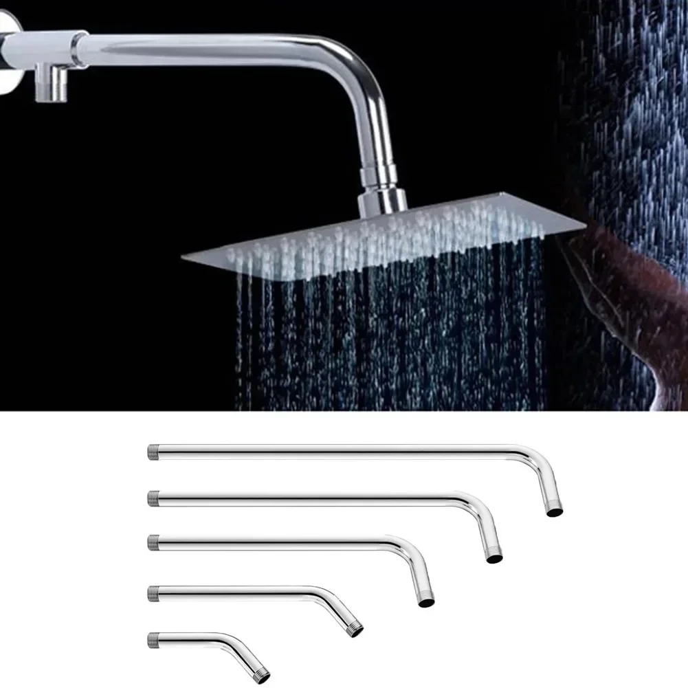 Stainless Steel Shower Head Extension Arm Wall Mounted Tube Rainfall Shower Head Arm for Bathroom Home Accessories thumbnail 5
