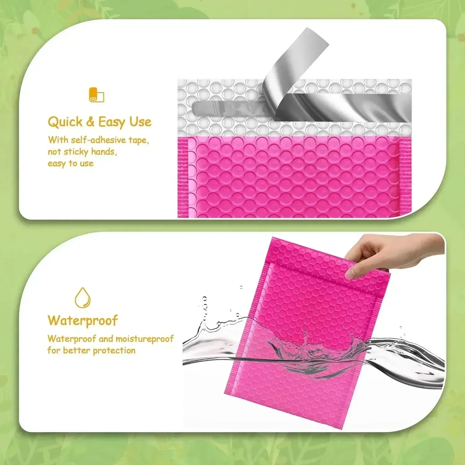 50Pcs Delivery Package Packaging Pink Small Business Supplies Envelopes Shipping Packages Bubble Envelope Packing Bag Mailer thumbnail 2