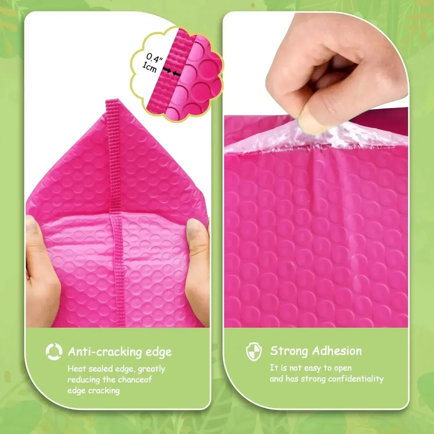 50Pcs Delivery Package Packaging Pink Small Business Supplies Envelopes Shipping Packages Bubble Envelope Packing Bag Mailer thumbnail 3